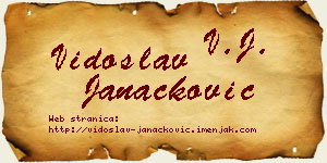 Vidoslav Janaćković vizit kartica